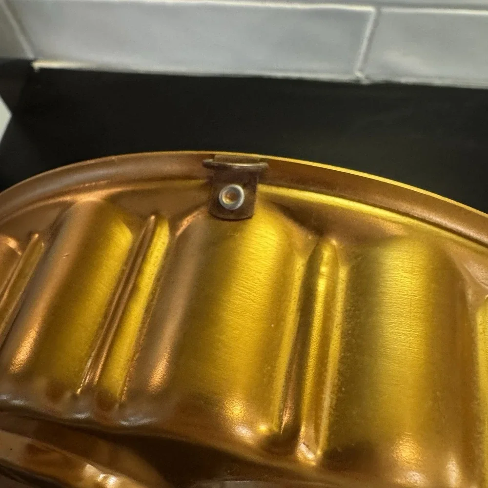Vintage Copper Jello Mold Retro Kitchen Decor Pineapple Upside Down Cake & Fruit